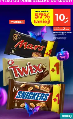 Dealz Baton Mars, Twix lub Snickers różne rodzaje 250g Mars, Twix, Snickers oferta