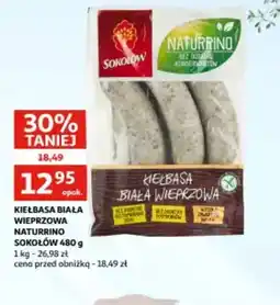 Auchan Kiełbasa biała wieprzowa Naturrino Sokołów oferta