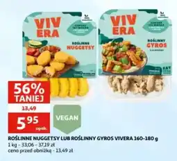 Auchan Roślinne nuggetsy lub roślinny gyros Vivera oferta