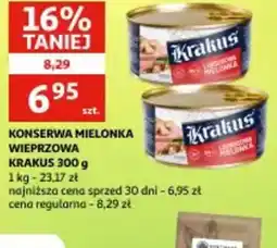 Auchan Konserwa mielonka wieprzowa Krakus oferta