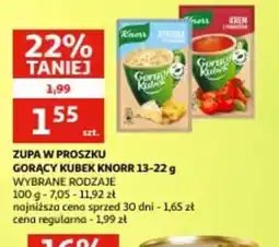 Auchan Zupa w proszku Gorący Kubek Knorr oferta
