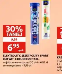 Auchan Elektrolity, Elektrolity Sport lub Wit. C Kruger oferta