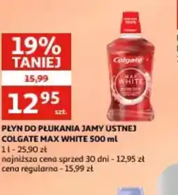 Auchan Płyn do płukania jamy ustnej Colgate Max White oferta