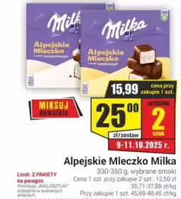 Delikatesy Sezam Alpejskie Mleczko Milka oferta