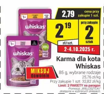 Delikatesy Sezam Karma dla kota Whiskas oferta