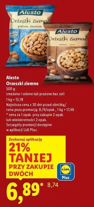 Lidl Orzeszki ziemne Alesto oferta