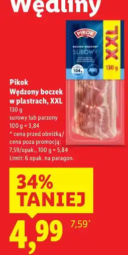 Lidl Boczek Wędzony w plastrach, XXL Pikok oferta