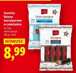 Lidl Batony marcepanowe w czekoladzie 4-pak Favorina oferta