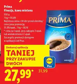 Lidl Kawa mielona 550g Finezja Prima oferta