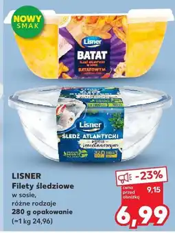 Kaufland Filety śledziowe Lisner 280g różne rodzaje oferta