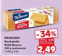 Kaufland Herbatniki Petit Beurre Krakuski oferta