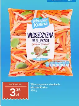 Biedronka Włoszczyzna w słupkach 450 g Mroźna Kraina oferta