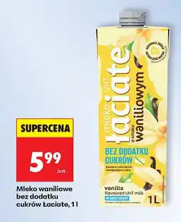 Biedronka Mleko waniliowe bez dodatku cukrów Łaciate, 1 l oferta