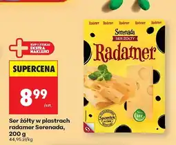 Biedronka Ser żółty w plastrach radamer Serenada 200g oferta