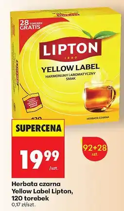 Biedronka Herbata czarna Yellow Label Lipton, 120 torebek oferta