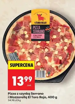 Biedronka Pizza z szynką Serrano i Mozzarellą El Toro Rojo, 400 g oferta