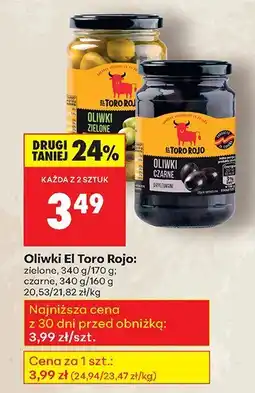 Biedronka Oliwki El Toro Rojo: zielone, 340 g/170 g czarne, 340 g/160 g oferta