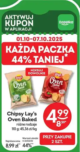 Żabka Chipsy Lay's Oven Baked różne rodzaje 110g oferta