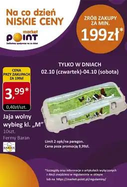 Market Point Jaja wolny wybieg kl. M 10szt. Ferma Baran oferta