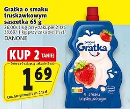 Prim Market Gratka o smaku truskawkowym saszetka 65 g Danone oferta
