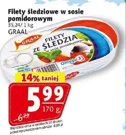 Prim Market Filety śledziowe w sosie pomidorowym 170g Graal oferta