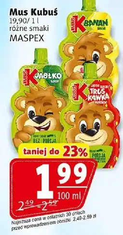Prim Market Mus Kubuś 100ml Maspex oferta