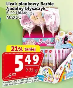Prim Market Lizak piankowy Barbie jadalny błyszczyk 9-35g Maxco oferta