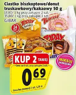 Prim Market Ciastko biszkoptowe/donut truskawkowy/kakaowy 50 g GIBAR oferta