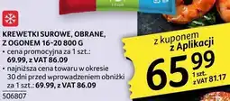 Selgros Krewetki surowe, obrane 800g Myfood oferta