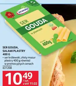 Selgros Ser gouda, salami plastry 400g Mlekovita oferta