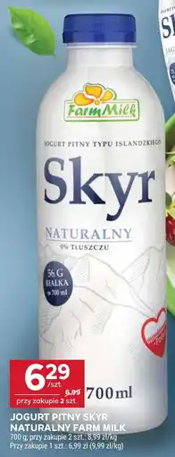 Stokrotka Jogurt pitny Skyr naturalny Farm Milk oferta