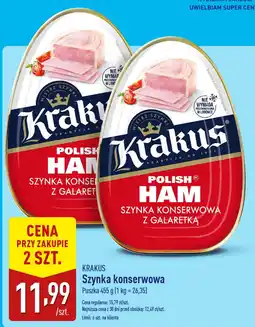 ALDI Szynka Krakus konserwowa 455g oferta