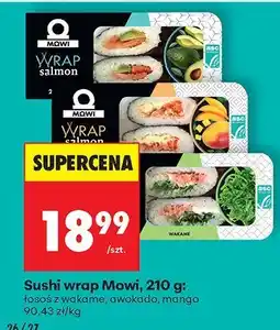 Biedronka Sushi wrap Mowi łosoś z wakame oferta