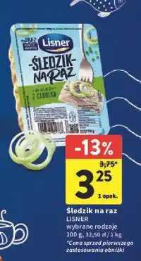Intermarche Śledzik na raz z cebulką Lisner Na Raz oferta
