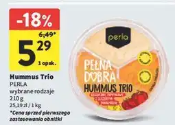 Intermarche Hummus trio klasyczny papryka-pomidor Perla oferta