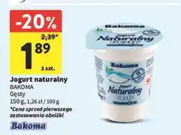 Intermarche Jogurt naturalny gęsty Bakoma Naturalny oferta