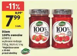 Intermarche Dżem malinowy Łowicz 100% Z Owoców oferta