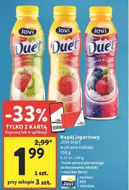 Intermarche Jogurt banan-truskawka Jovi Duet oferta