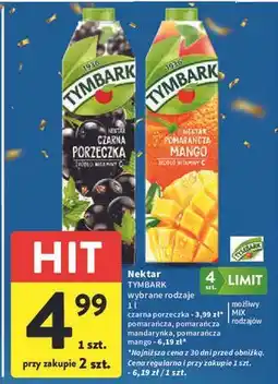 Intermarche Sok pomarańczowy z hiszpańską mandarynką Tymbark oferta