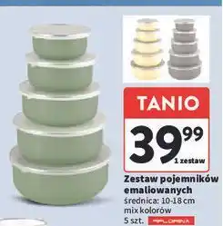 Intermarche Pojemniki emaliowane z pokrywkami Florina (Florentyna) oferta