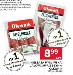 Stokrotka Market KIEŁBASA MYŚLIWSKA, JAŁOWCOWA Z SZYNKI OLEWNIK oferta