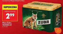 Biedronka Piwo Żubr 12x550 ml oferta