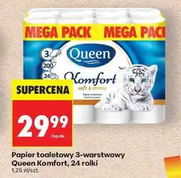 Biedronka Papier toaletowy 3-warstwowy Queen Komfort, 24 rolki oferta