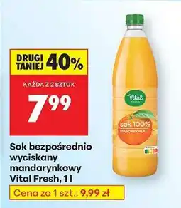 Biedronka Sok bezpośrednio wyciskany mandarynkowy Vital Fresh, 1 l oferta