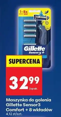 Biedronka Maszynka do golenia Gillette Sensor3 Comfort + 8 wkładów oferta