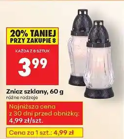 Biedronka Znicz szklany 60 g oferta