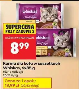 Biedronka Karma dla kota w saszetkach Whiskas 6x85 g oferta