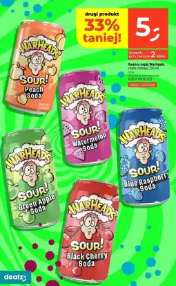 Dealz Napój blue raspberry soda Warheads oferta