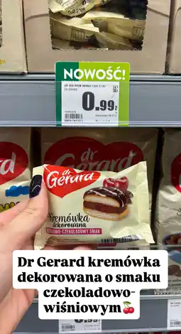 Intermarche Kremówka Dr Gerard dekorowana o smaku czekoladowo-wiśniowym 27.3g oferta