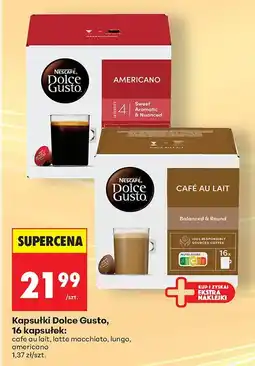 Biedronka Kapsułki Dolce Gusto 16 kapsułek cafe au lait oferta